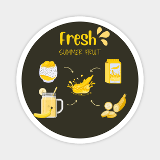 Banana Fresh Summer Fruit Magnet